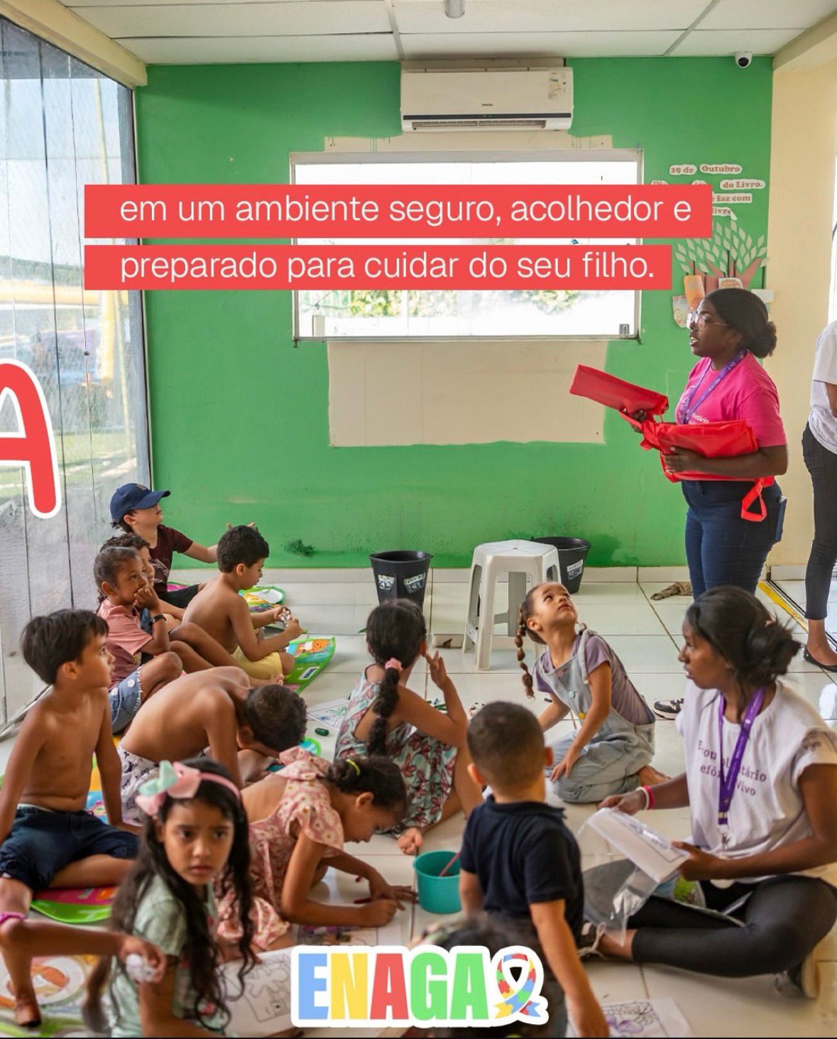 Oficina de culinária do Instituto ENAGA com crianças